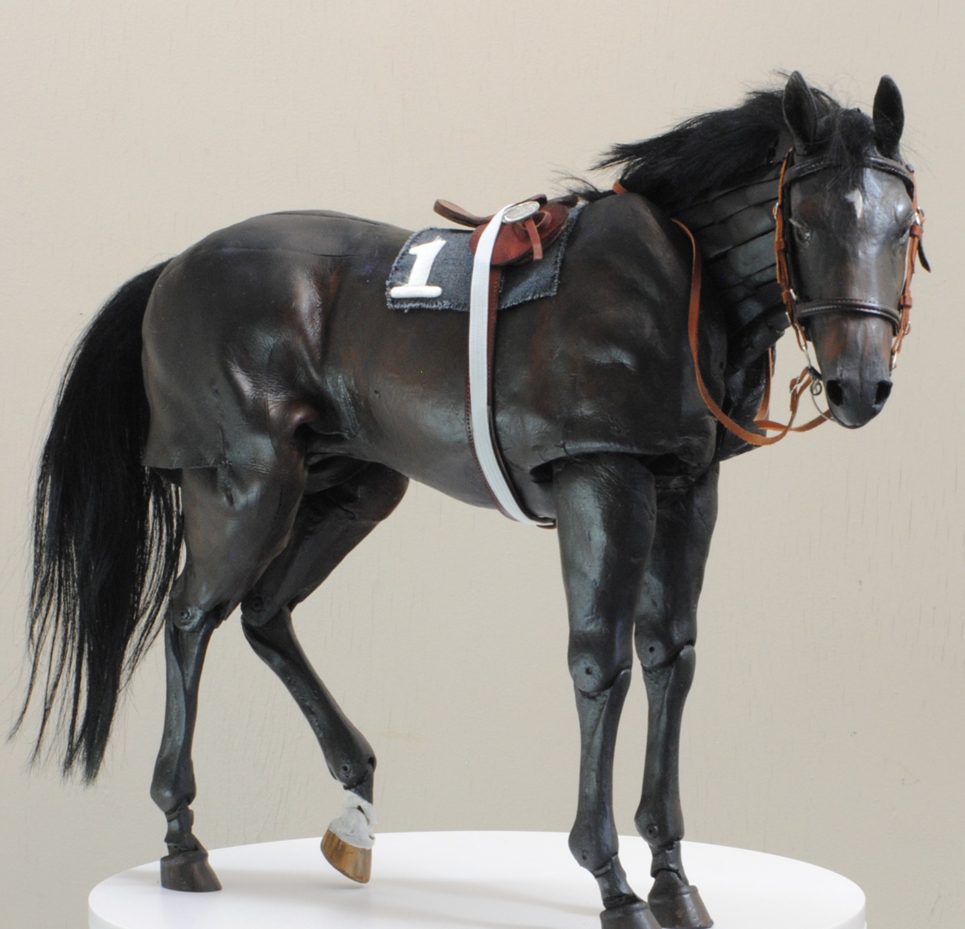 Portrait of Ruffian, our newest horse in progress